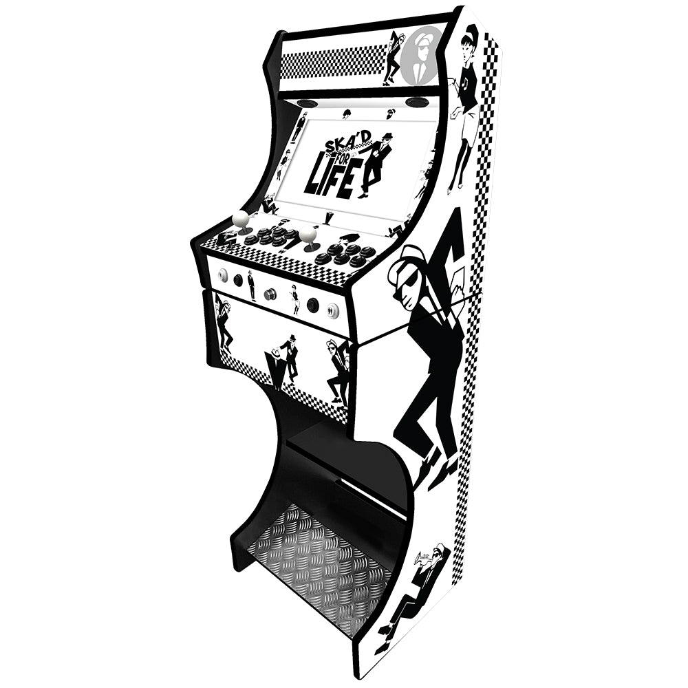 SKA themed two-player arcade machine side angle view