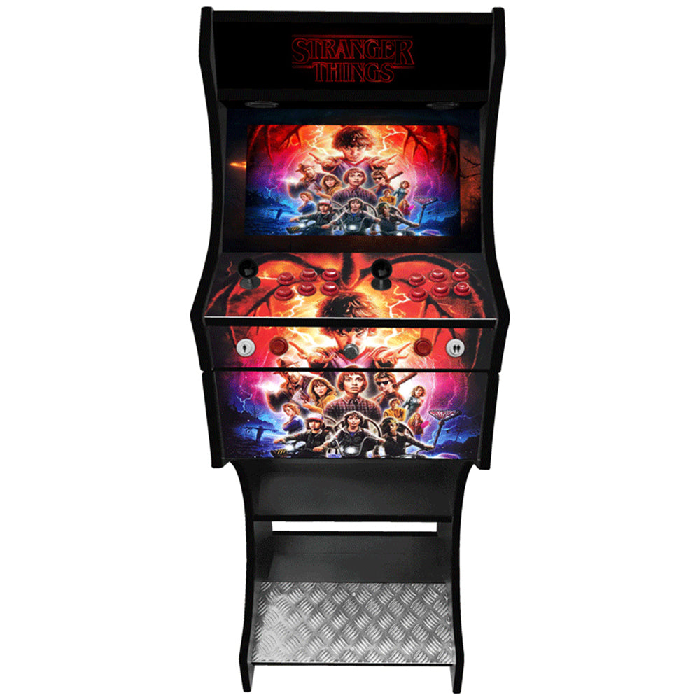 Stranger Things arcade cabinet left-side artwork view