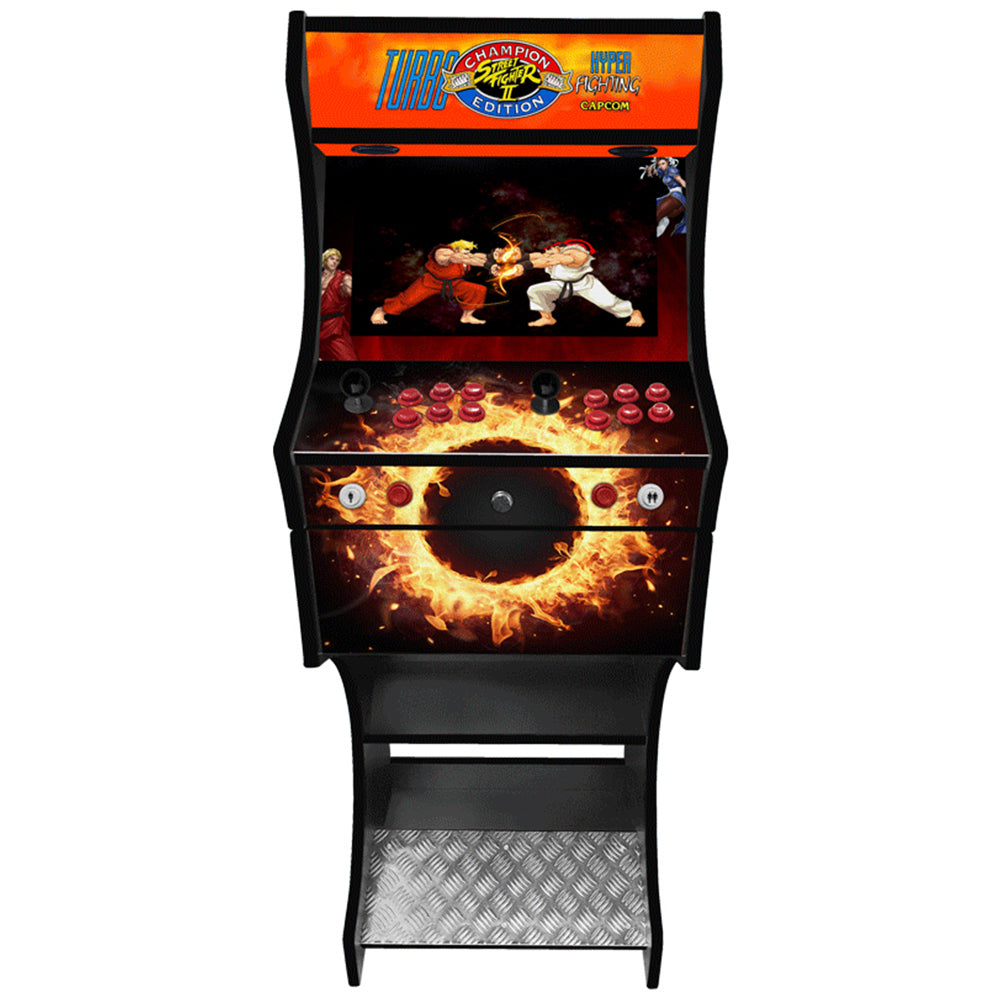 Street Fighter v1 arcade cabinet left-side artwork view