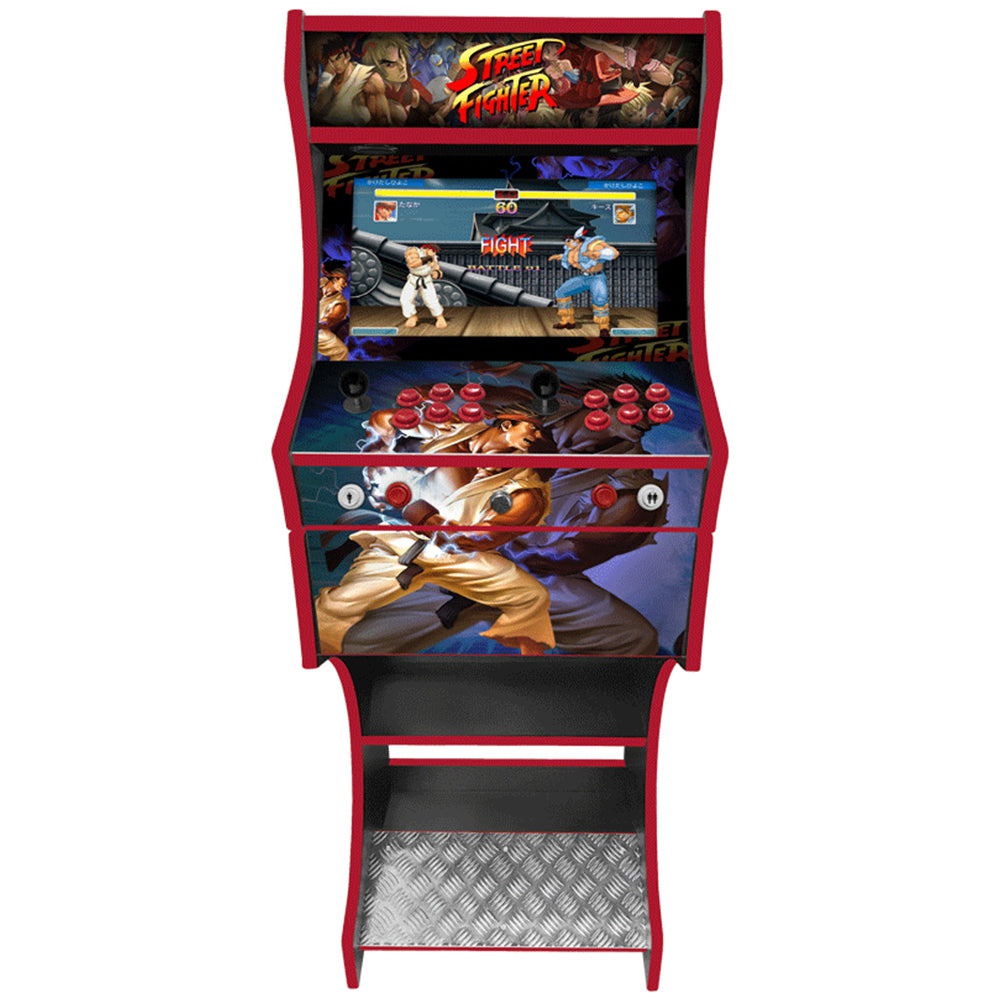 Street Fighter v2 arcade cabinet left-side artwork view