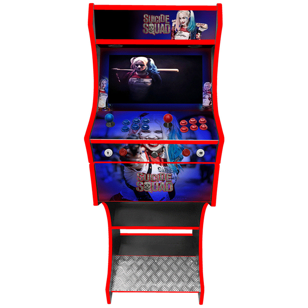 Suicide Squad arcade cabinet left-side artwork view