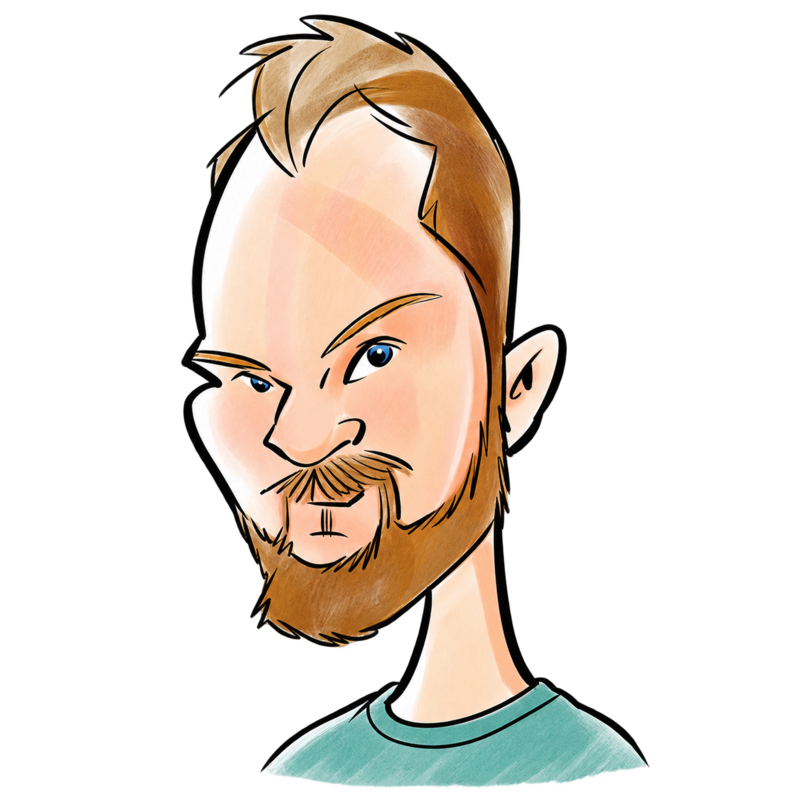 Illustrated portrait of Taylor from Arcade Geeks