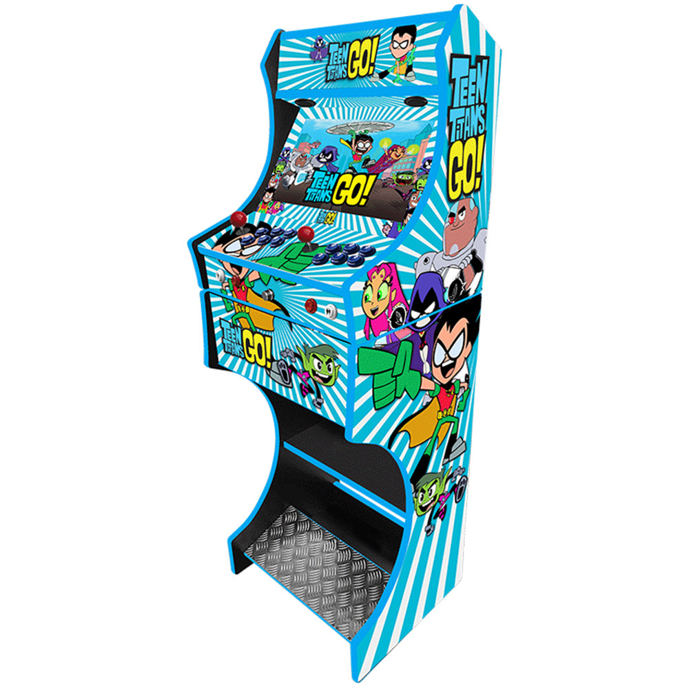 Teen Titans arcade machine two-player control panel