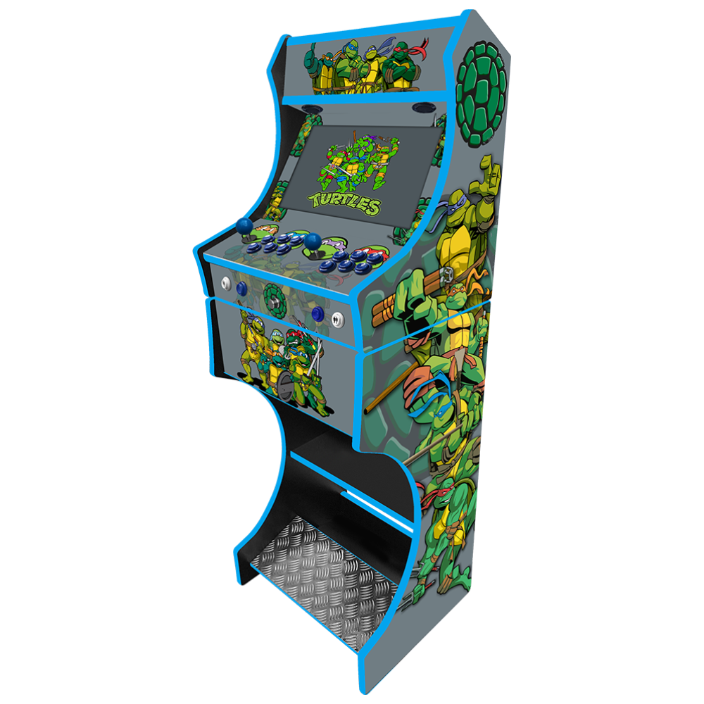 Teenage Mutant Ninja Turtles arcade machine control panel close-up