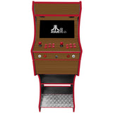 Wooden effect arcade cabinet left side view
