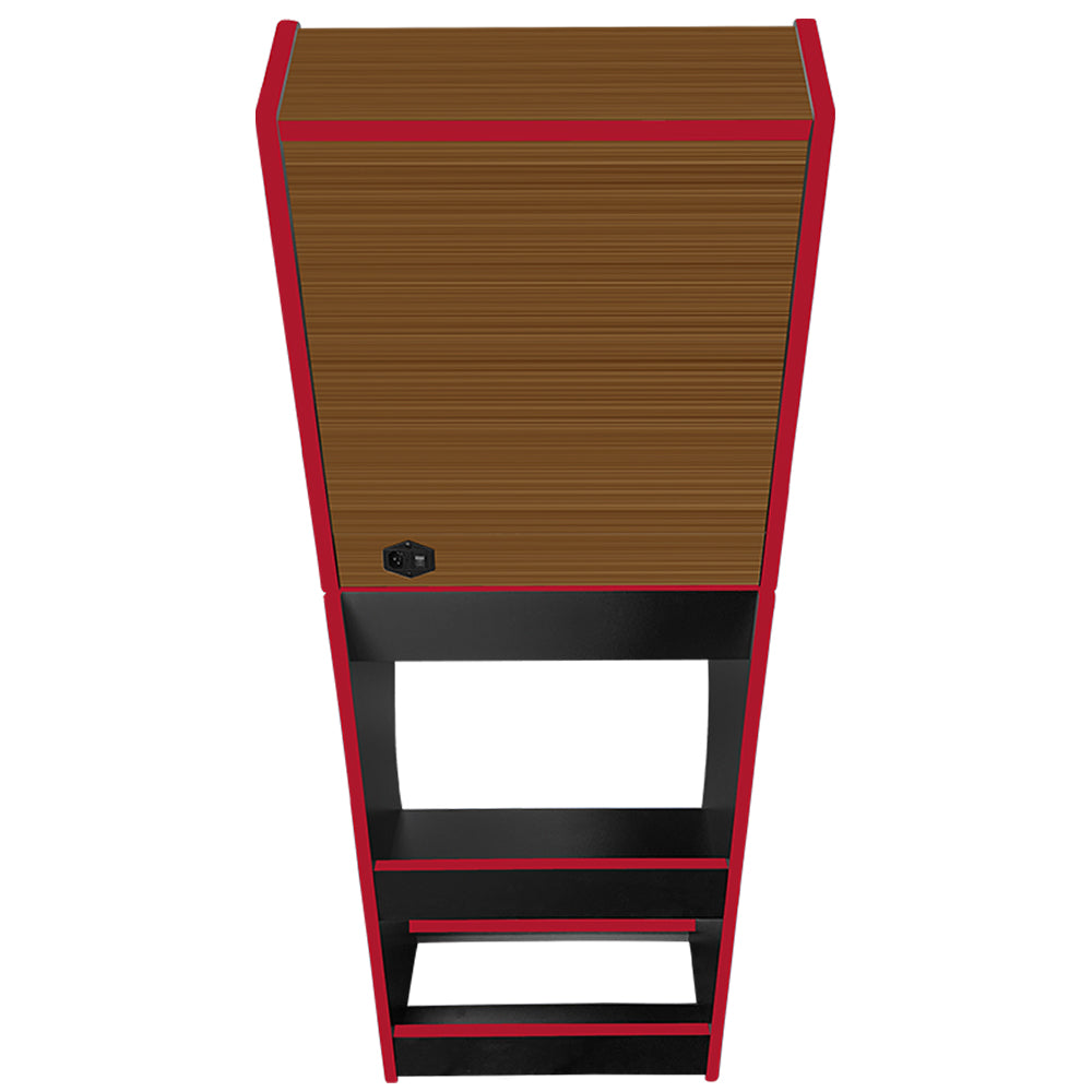 Wooden effect arcade cabinet right side view