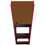 Wooden effect arcade cabinet right side view