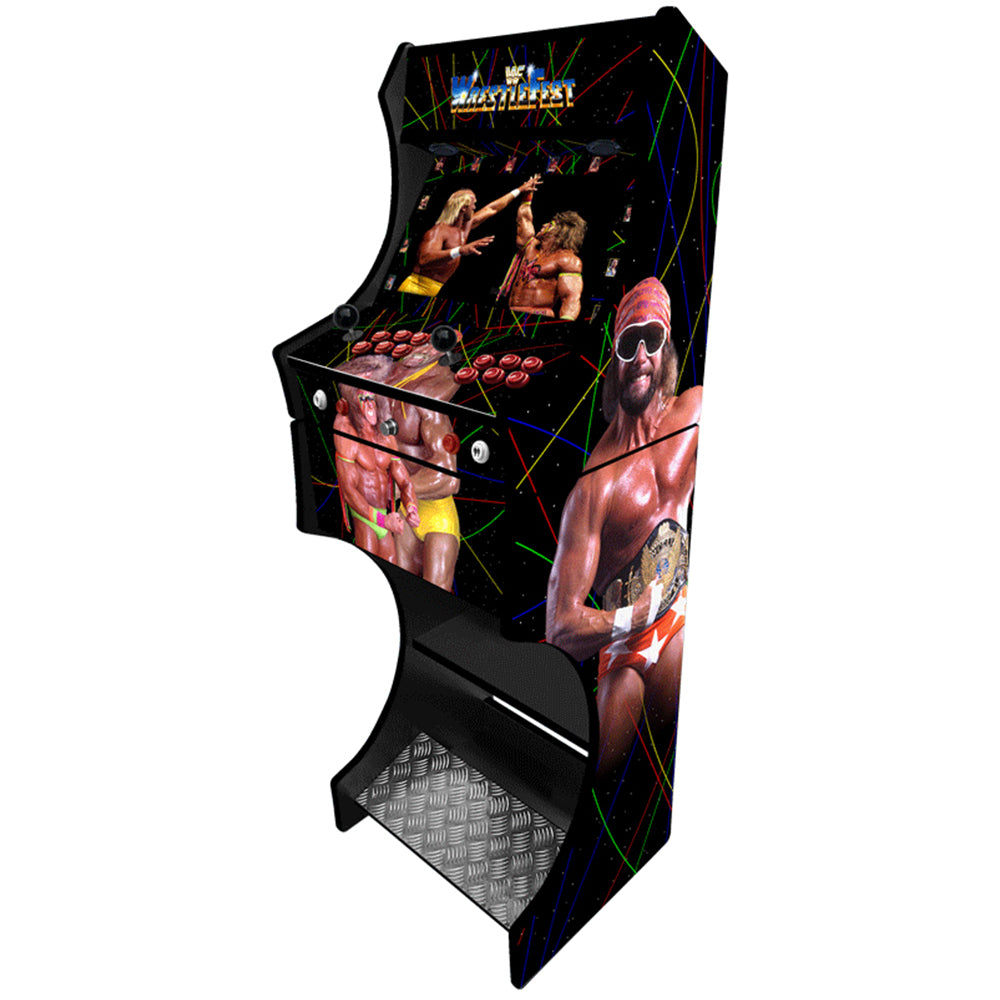 WWF WrestleFest arcade machine control panel close-up