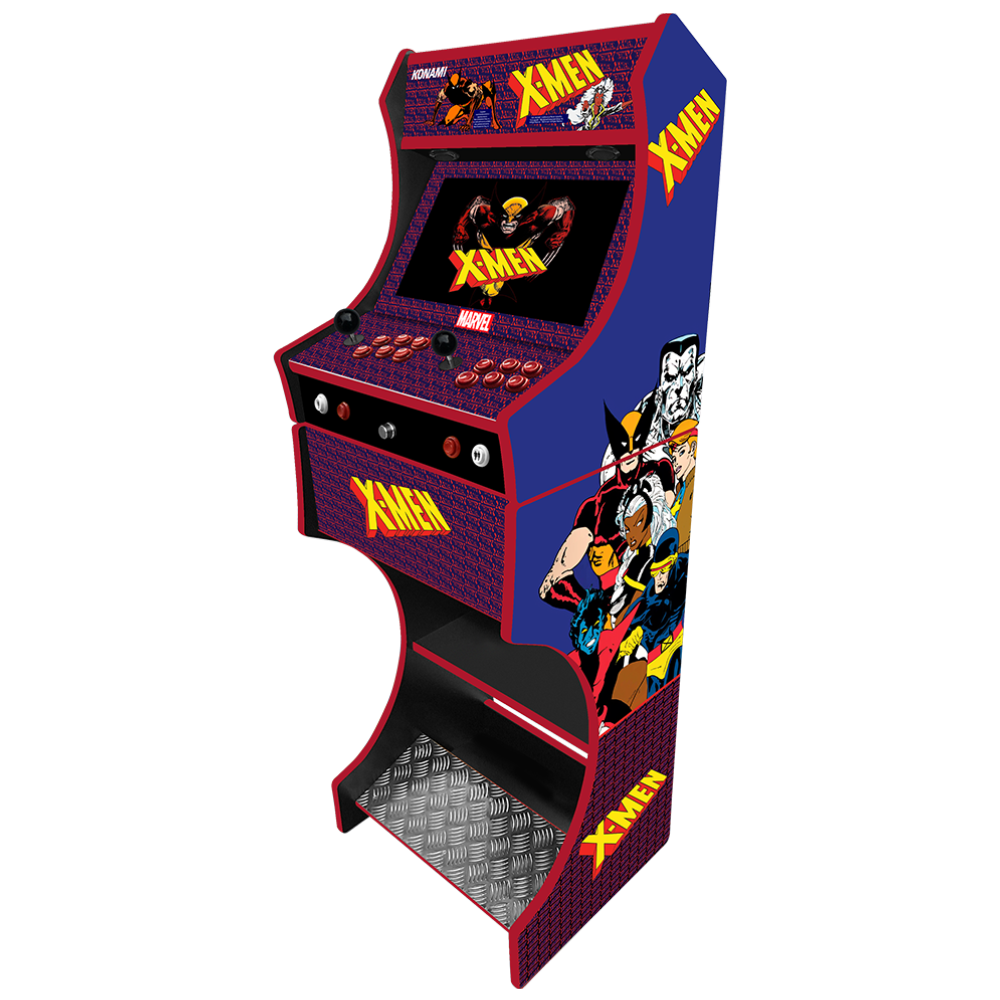 X-Men arcade machine control panel close-up