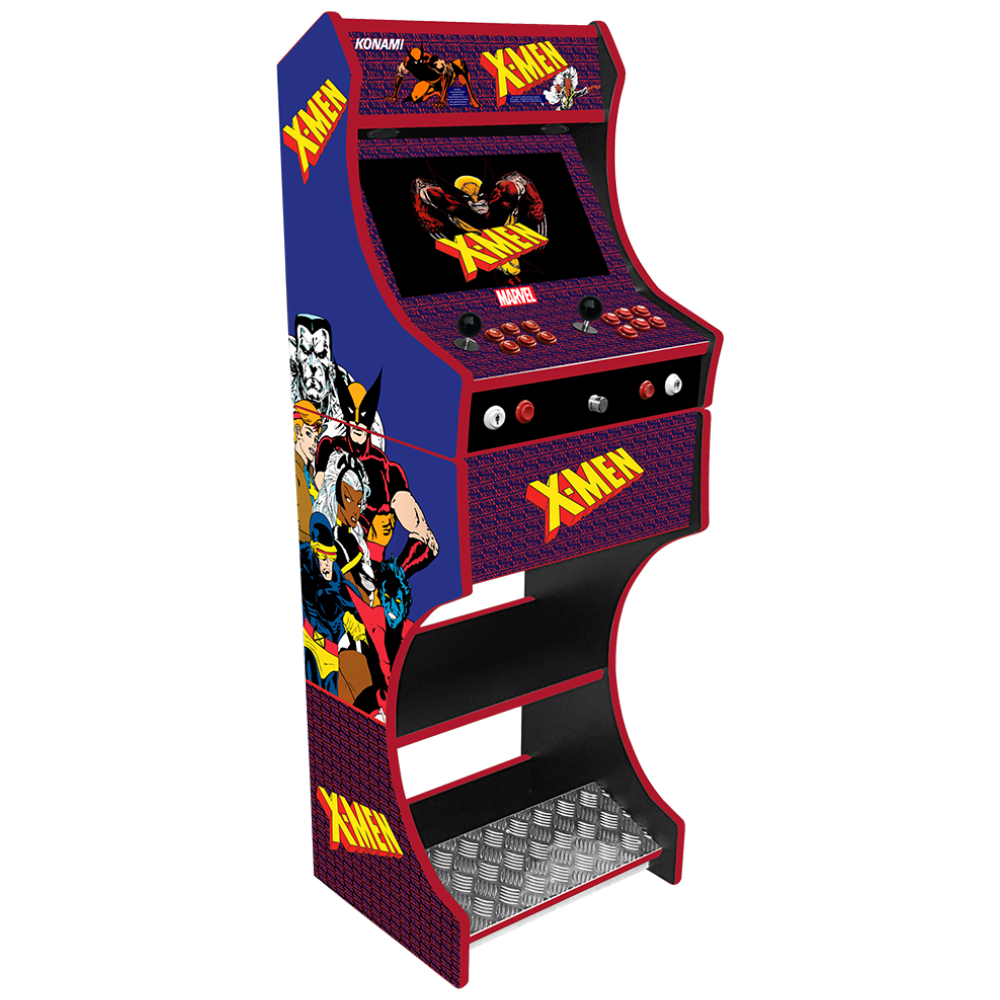 X-Men two-player arcade machine front view