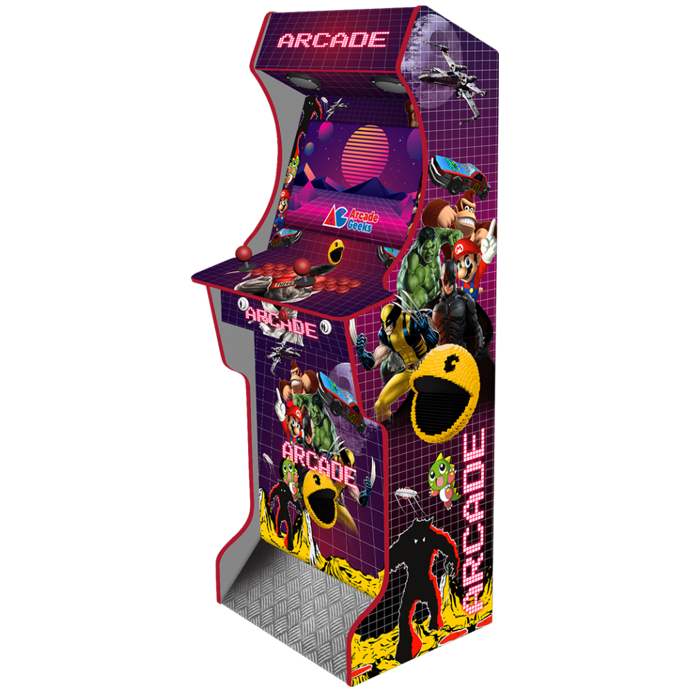AG Elite Arcade Pixel PC arcade machine side angle