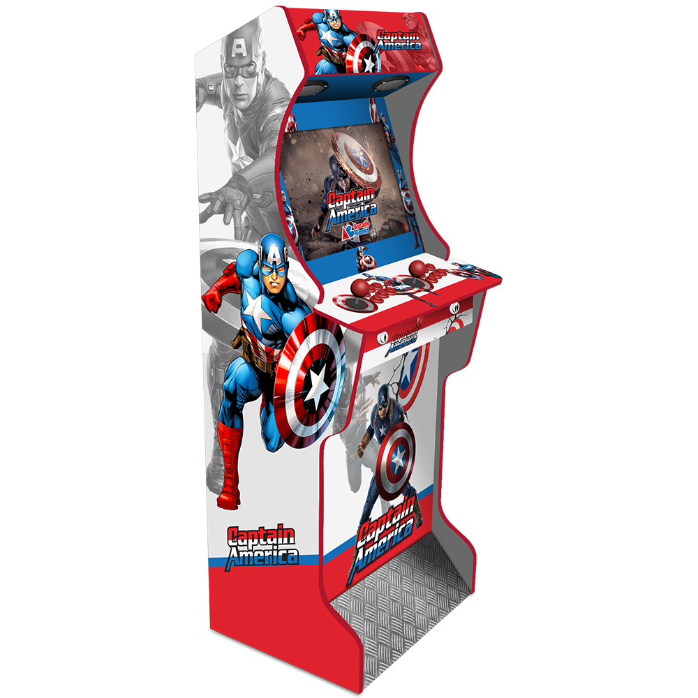 AG Elite Captain America PC arcade machine front angle