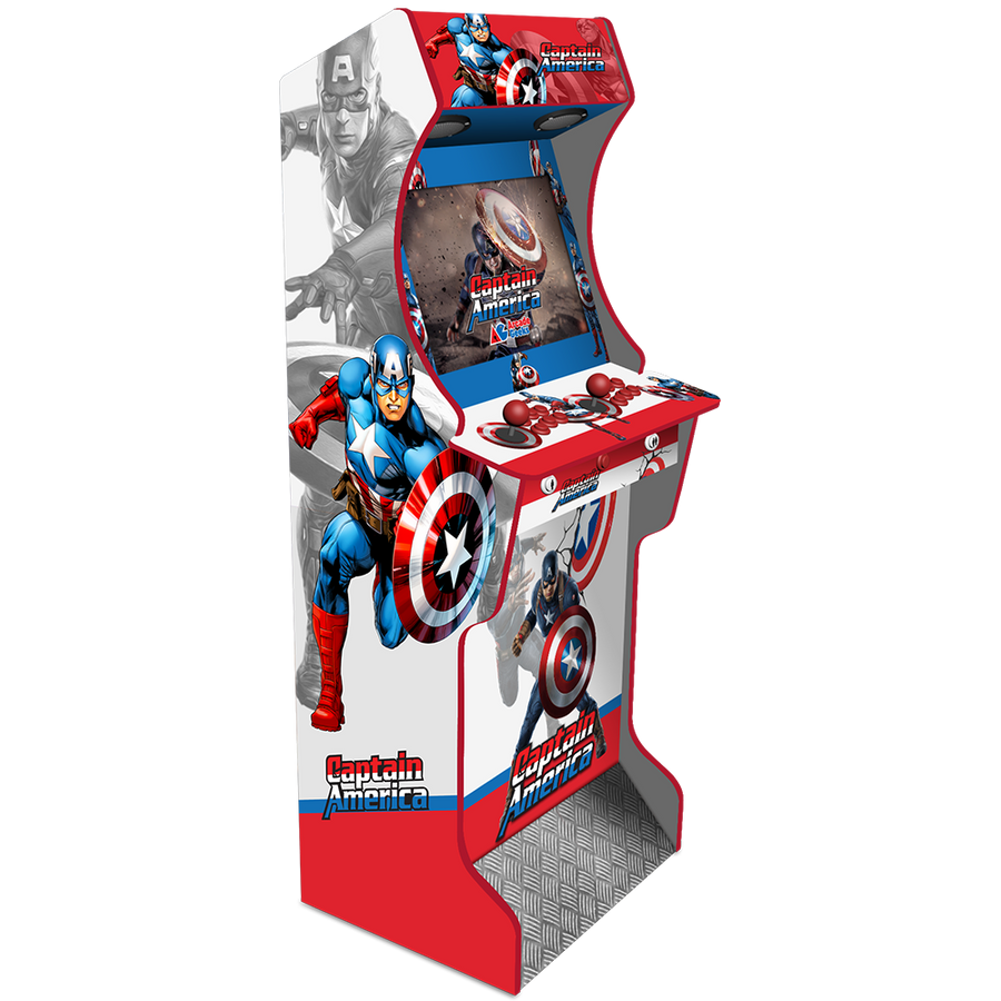 AG Elite Captain America PC arcade machine front angle