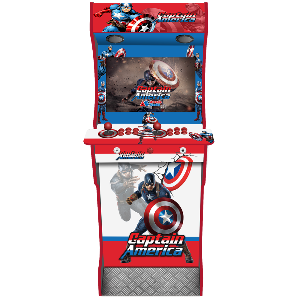 AG Elite Captain America PC arcade machine front view