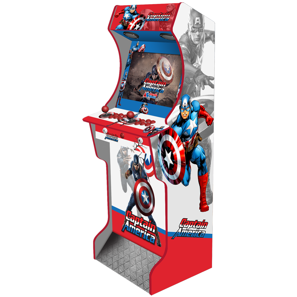 AG Elite Captain America PC arcade machine side angle