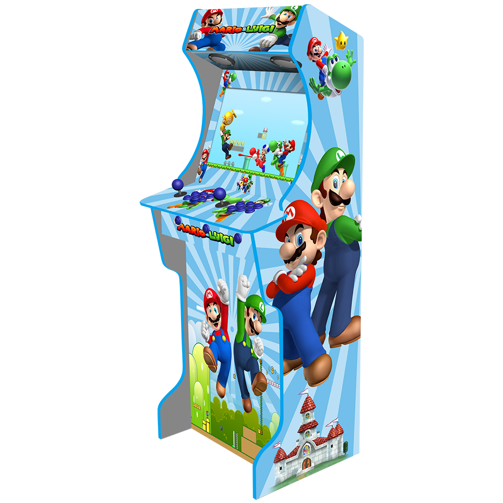 AG Elite Mario and Luigi PC arcade machine side angle