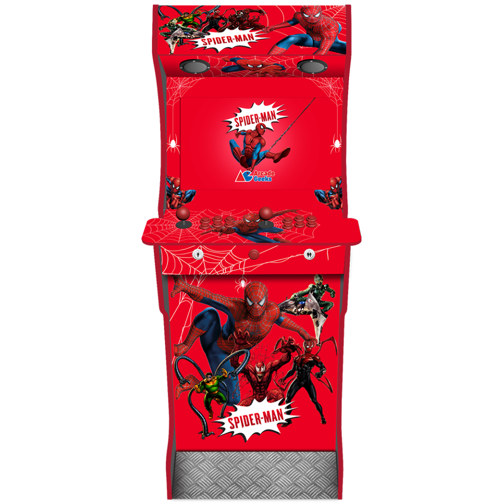 Spider Man AG Elite two-player arcade machine side view
