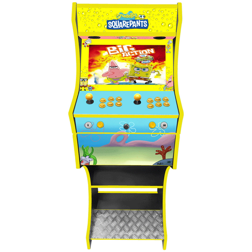 Sponge Bob Square Pants arcade cabinet left-side artwork view