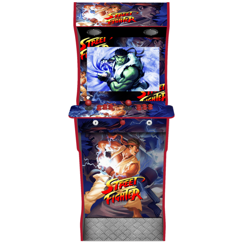 Street Fighter v2 AG Elite two-player arcade machine side view