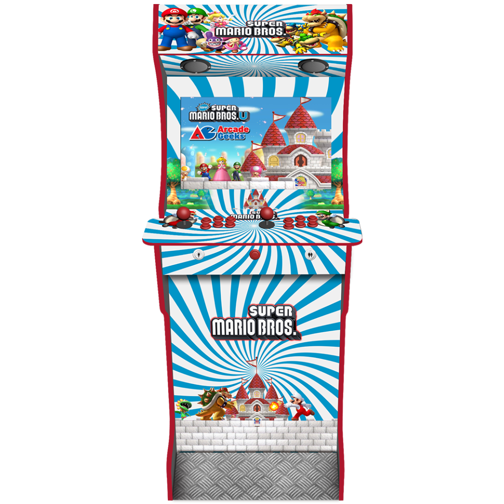 Super Mario Bros AG Elite two-player arcade machine side view