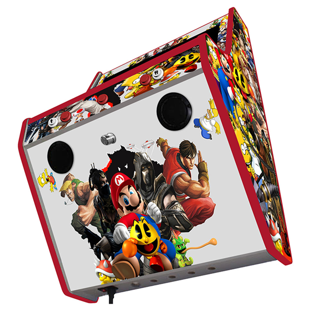 Multicade wall-mounted two-player arcade machine rear view