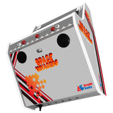 Space Invaders Pixels wall-mounted two-player arcade machine rear view