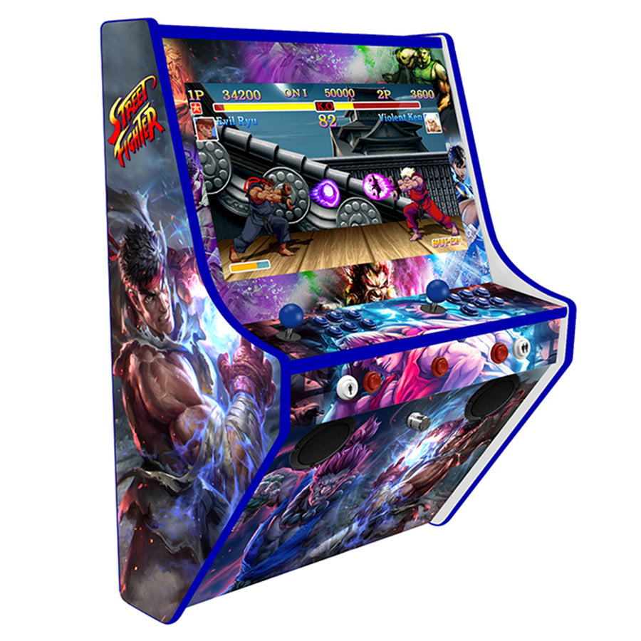 Street Fighter wall-mounted two-player arcade machine front-left view