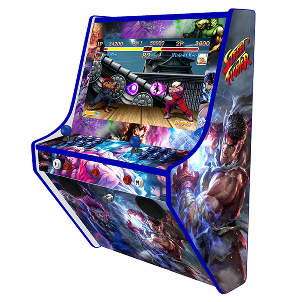 Street Fighter wall-mounted two-player arcade machine front-right view